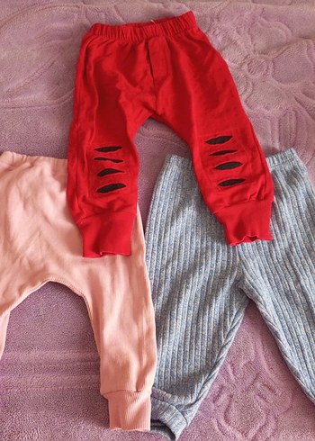 Kız Çocuk Kırmızı Triko Eşofman Altı - Görsel 2