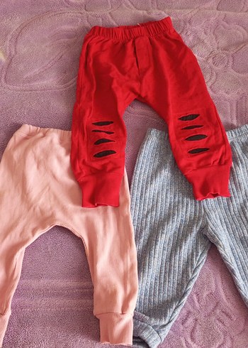 Kız Çocuk Kırmızı Triko Eşofman Altı - Görsel 4