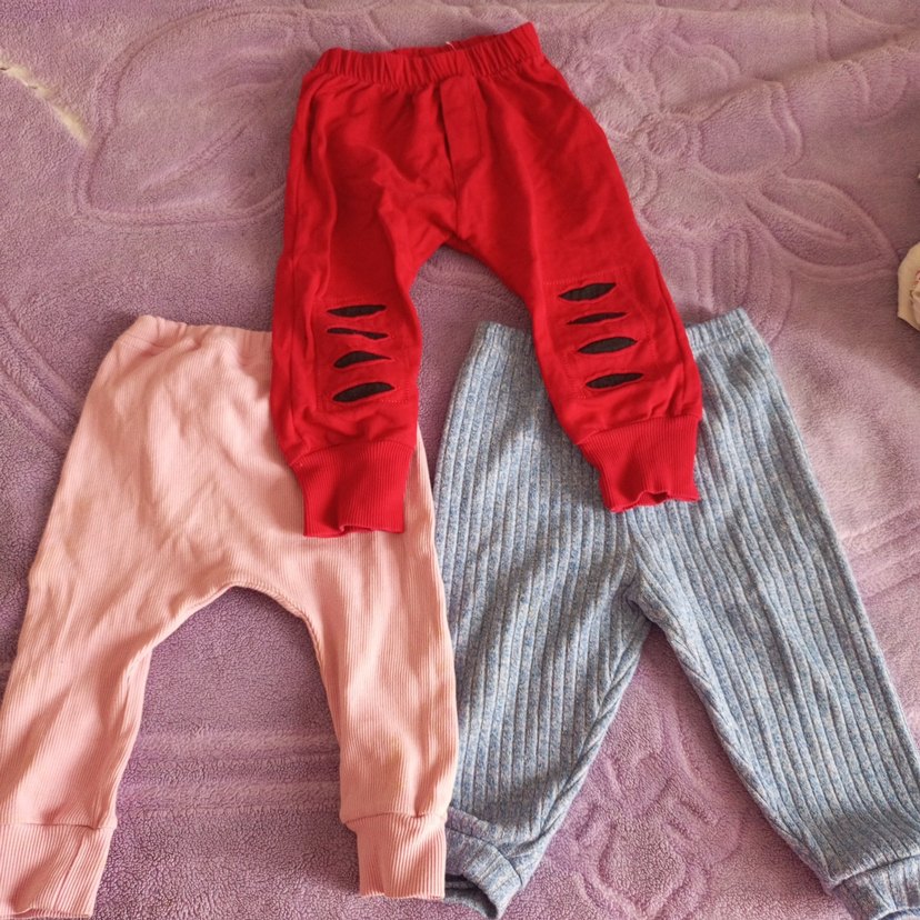 Kız Çocuk Kırmızı Triko Eşofman Altı - Görsel 2