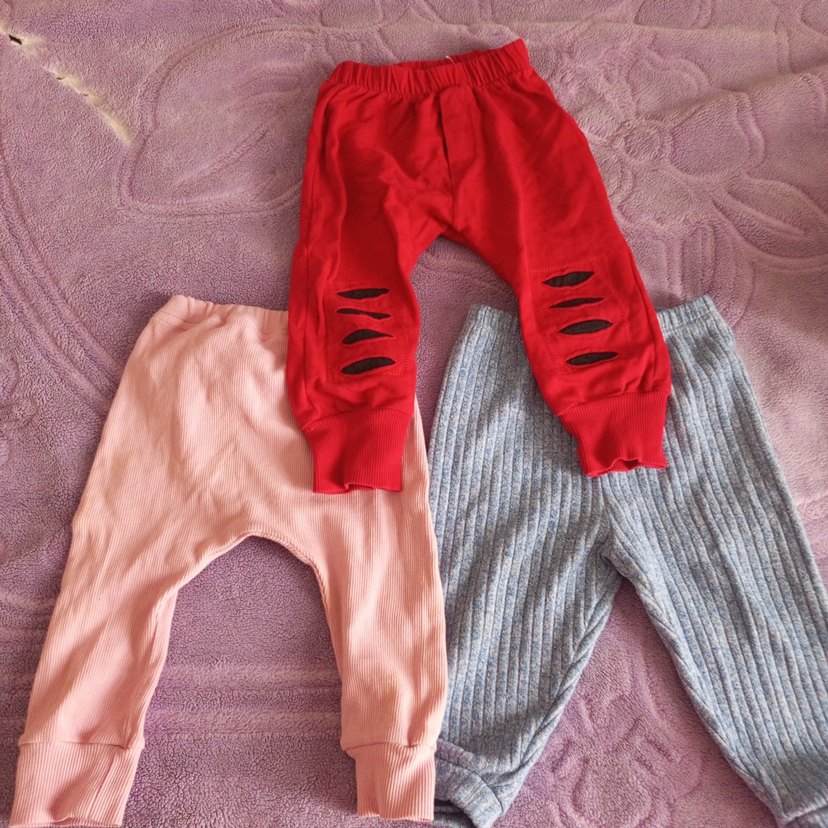 Kız Çocuk Kırmızı Triko Eşofman Altı - Görsel 4