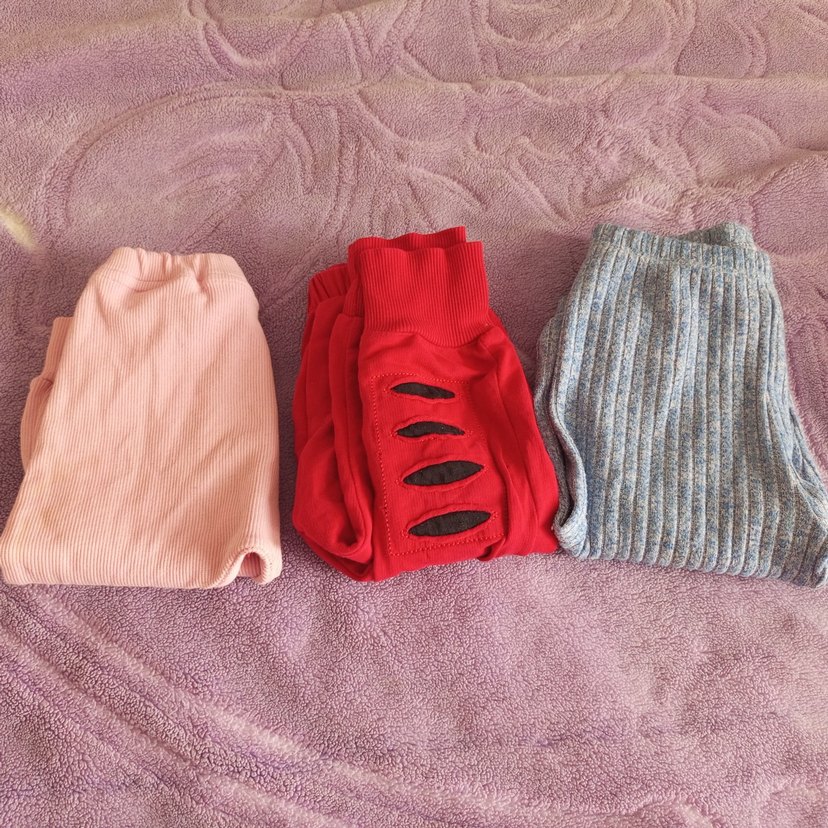 Kız Çocuk Kırmızı Triko Eşofman Altı - Görsel 5