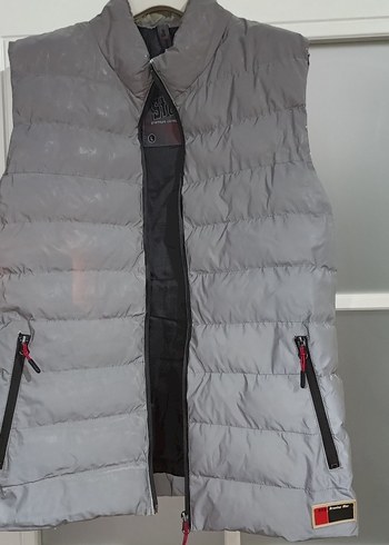 Gri Erkek Yelek Fermuarlı Yüksek Yaka - Görsel 5