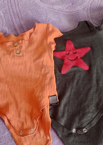 Uzun Kollu, Düğmeli Bebek Kız Body, Gri - Görsel 3