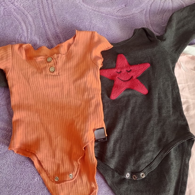 Uzun Kollu, Düğmeli Bebek Kız Body, Gri - Görsel 3