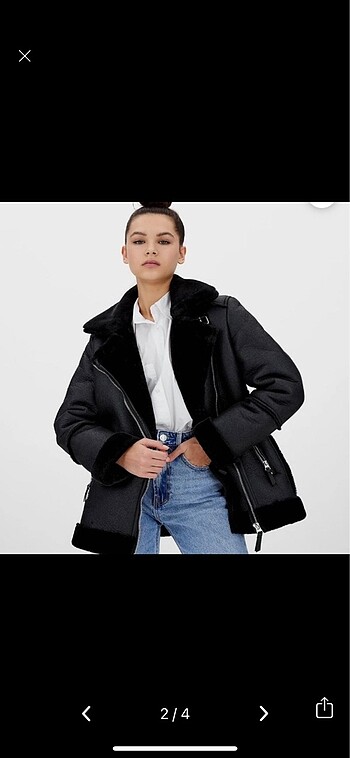 Stradivarius Stradivarius deri kürklü ceket
