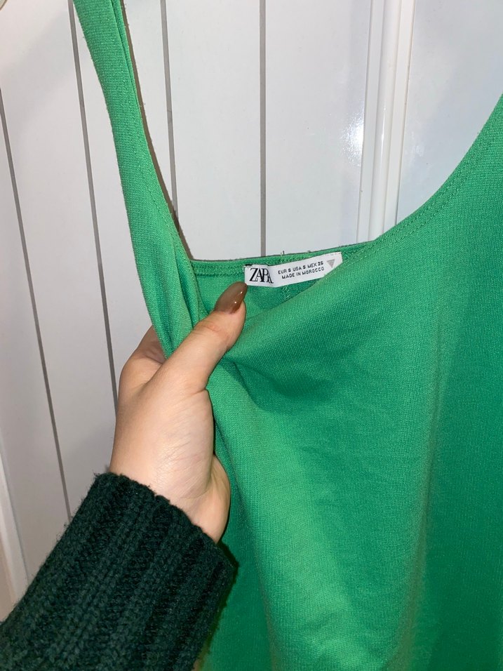 Yeşil Basic Midi Elbise - Görsel 2