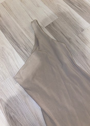 Bej Mini Elbise - Görsel 3