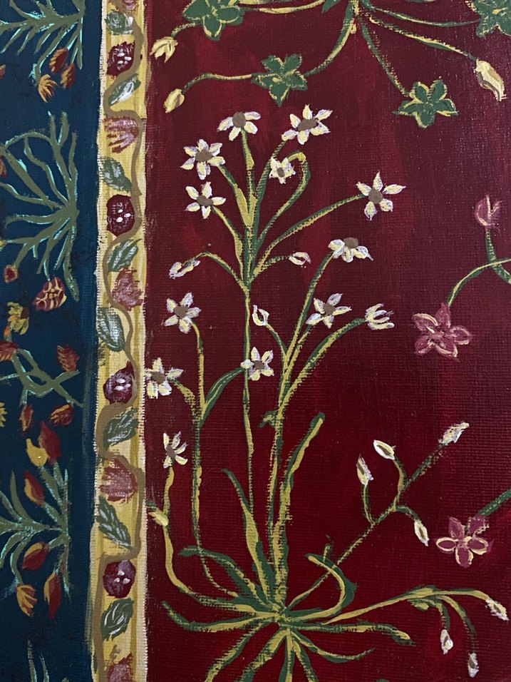 Etnik Halı Desenli At Figürlü El Yapımı Tablo - Görsel 5