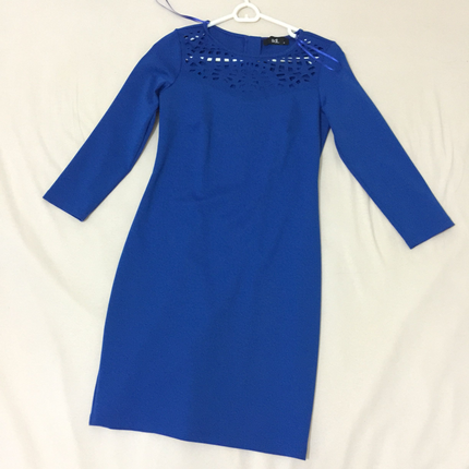 Saks Mavi Mini Elbise