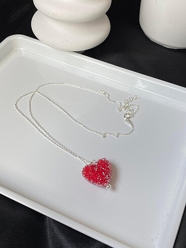 Sterling silver 925 ayar gümüş kalpli kolye