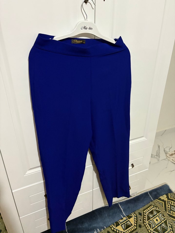 Parlak Mavi Midi Kadın Elbise - Görsel 4