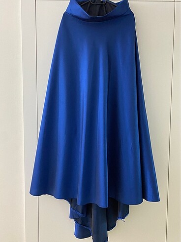 Saten önü kısa arkası uzun etek - Görsel 6