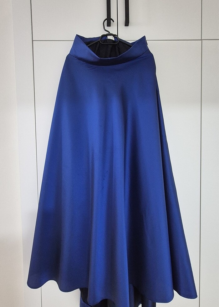 Saten önü kısa arkası uzun etek - Görsel 2