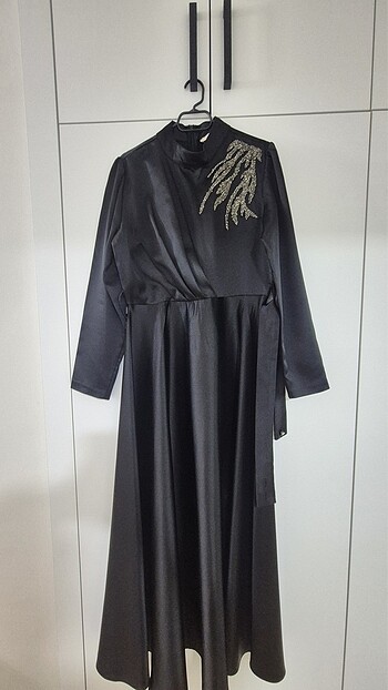 ŞIK SADE SİYAH ABİYE - Görsel 2