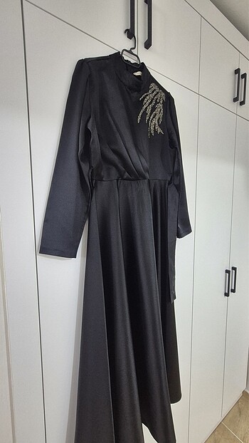 ŞIK SADE SİYAH ABİYE - Görsel 3