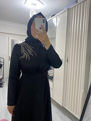 ŞIK SADE SİYAH ABİYE - Görsel 6