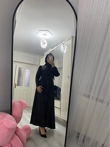 ŞIK SADE SİYAH ABİYE - Görsel 8