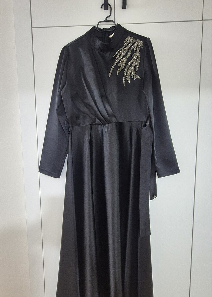 ŞIK SADE SİYAH ABİYE - Görsel 2