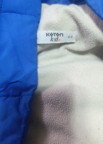 Mavi Düğmeli Çocuk Kışlık Uzun Ceket - Görsel 4