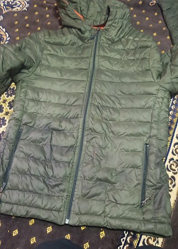 Erkek Haki Fermuarlı Mont - Görsel 3