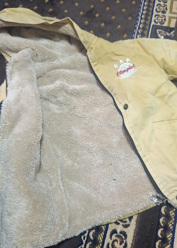 Kapüşonlu Bej Erkek Çocuk Polar Ceket - Görsel 2