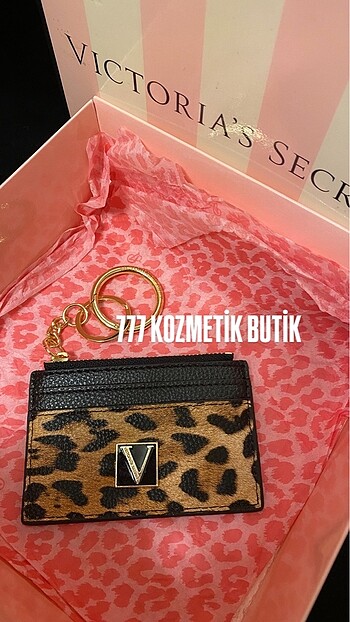 VİCTORİA SECRET LEOPAR SİYAH KARTLIK CÜZDAN KUTULU SIFIR ÜRÜN