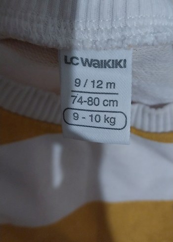 Sarı Beyaz Çizgili Erkek Bebek Sweatshirt - Görsel 4