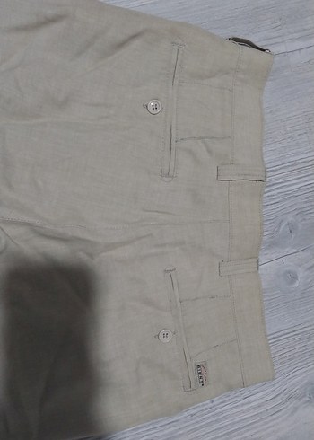 Bej Regular Fit Keten Erkek Pantolon - Görsel 3