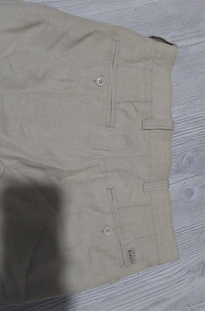 Bej Regular Fit Keten Erkek Pantolon - Görsel 3