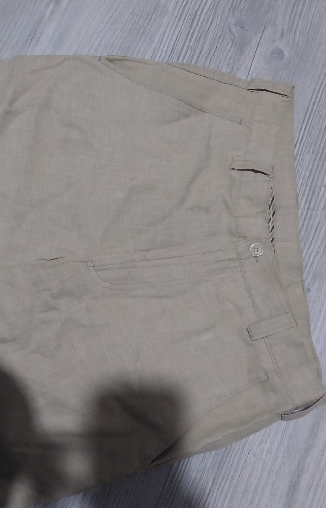 Bej Regular Fit Keten Erkek Pantolon - Görsel 2