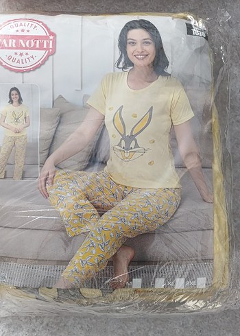 Diğer Diger Gri Mini Kısa Kollu Kadın Pijama Takımı