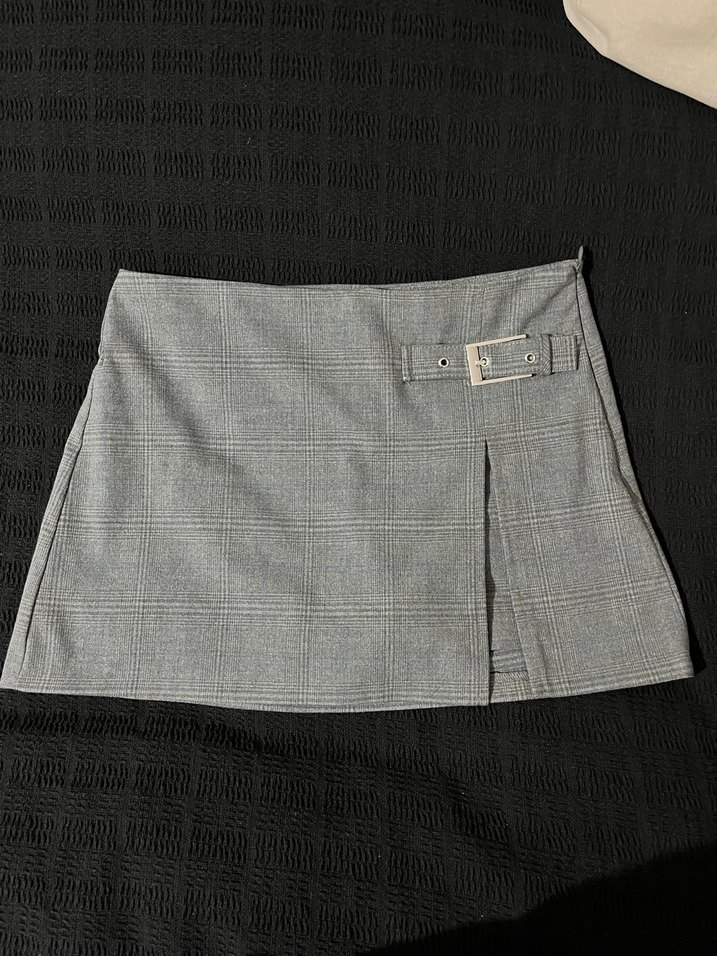 PULL AND BEAR Gri Şortlu Etek - Görsel 2