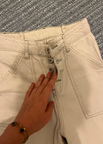 Trendyol & Milla Bej kadın kot pantolon