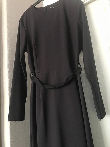 Uzun siyah elbise - Görsel 6