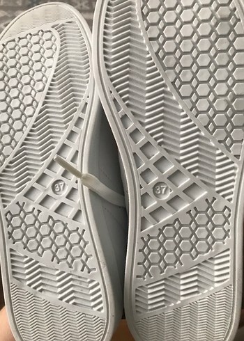 Beyaz Bağcıklı Kadın Sneakers - Görsel 7