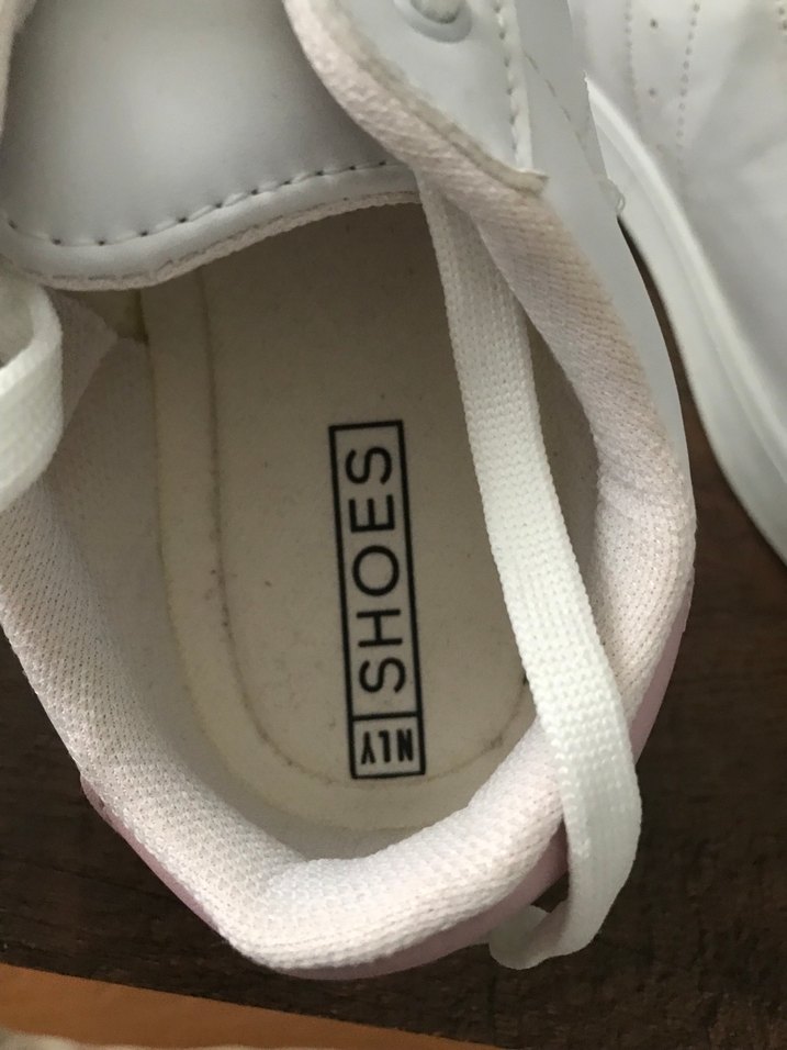 Beyaz Bağcıklı Kadın Sneakers - Görsel 2