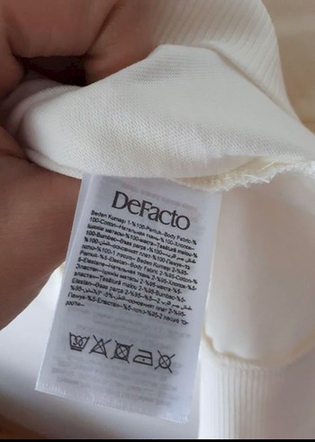 Defacto krem Sweatshirt - Görsel 7