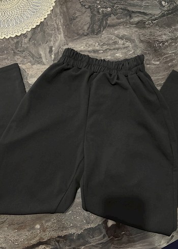 Kadın Siyah Peluş Rahat Kesim Eşofman - Görsel 3