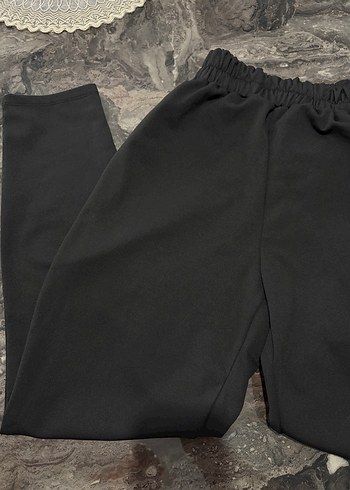 Kadın Siyah Peluş Rahat Kesim Eşofman - Görsel 2