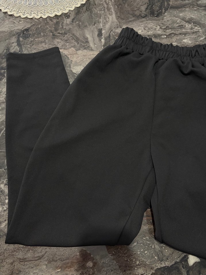 Kadın Siyah Peluş Rahat Kesim Eşofman - Görsel 2