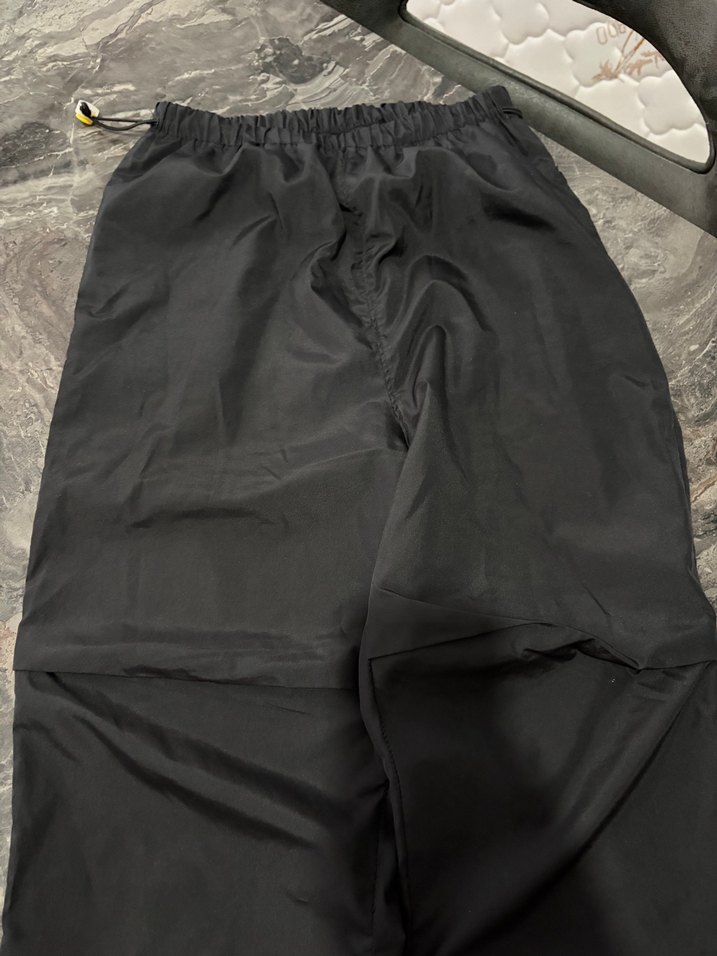 Siyah Kadın paraşüt Kumaş Pantolon - Görsel 2