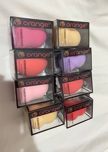 Renkli Orange Makyaj Süngeri 8li - Görsel 2