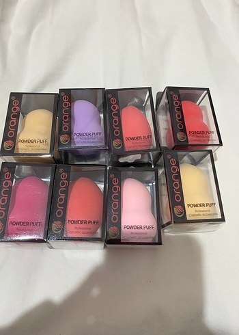 Renkli Orange Makyaj Süngeri 8li - Görsel 4