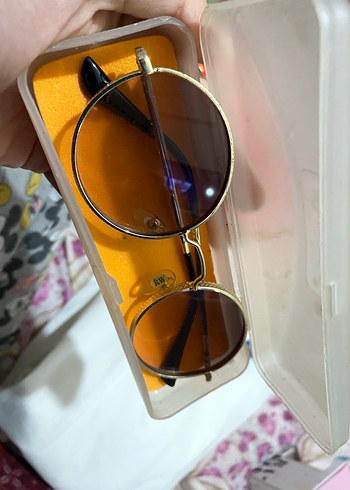 Bej Transparan Yuvarlak Kadın Gözlük - Görsel 3