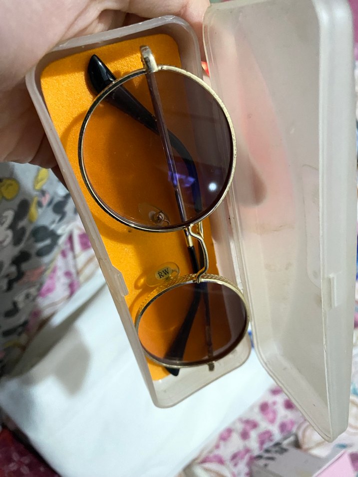 Bej Transparan Yuvarlak Kadın Gözlük - Görsel 3