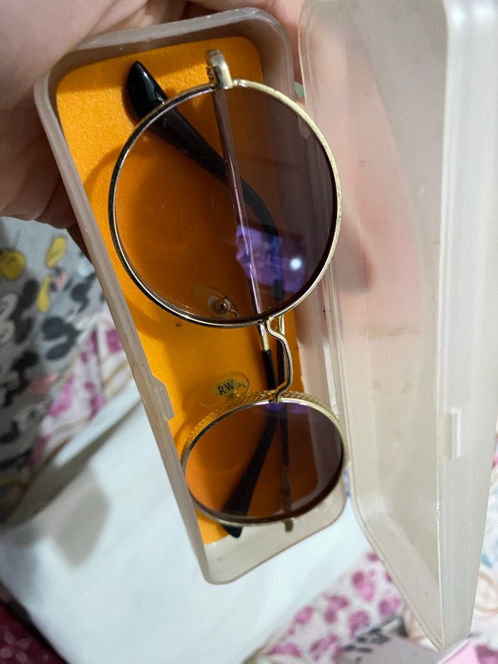 Bej Transparan Yuvarlak Kadın Gözlük - Görsel 4