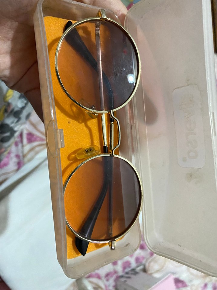 Bej Transparan Yuvarlak Kadın Gözlük - Görsel 2