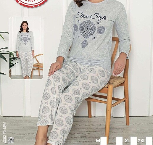 Bayan uzun kollu pijama takımı
