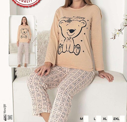 Bayan uzun kollu pijama takımı