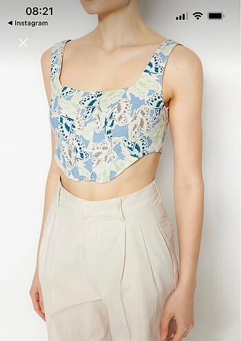 Trendyol & Milla Crop korse bluz